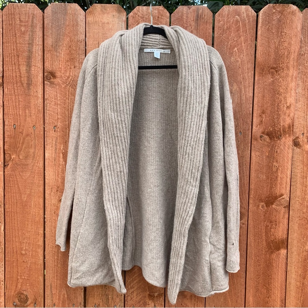 Max Studio Beige Cardigan Sweater